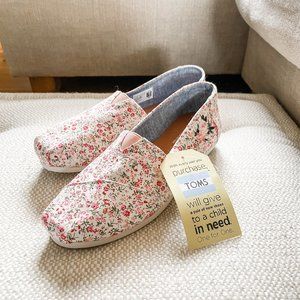 TOMS - Women CLASSIC Alpargata Multi Pink Floral Embroidered
